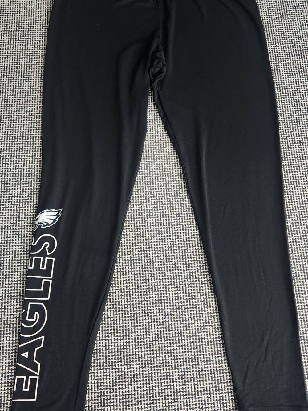 NWT NFL Team Apparel Philadelphia Eagles Black Graphic Stretch Leggings Womens M